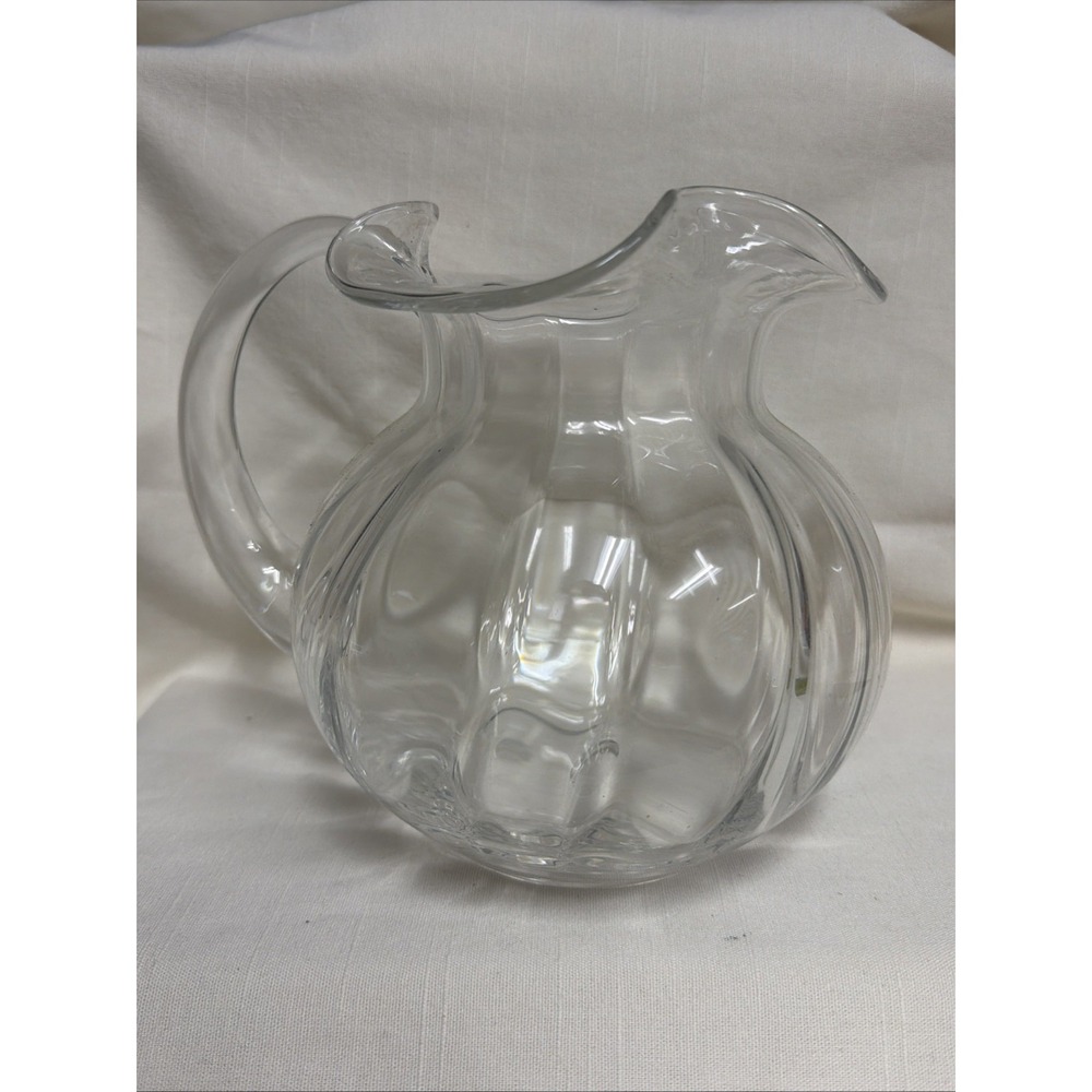 Tiffany & Co Crystal Devon Ruffled Rim Pitcher - Picture 3 of 8
